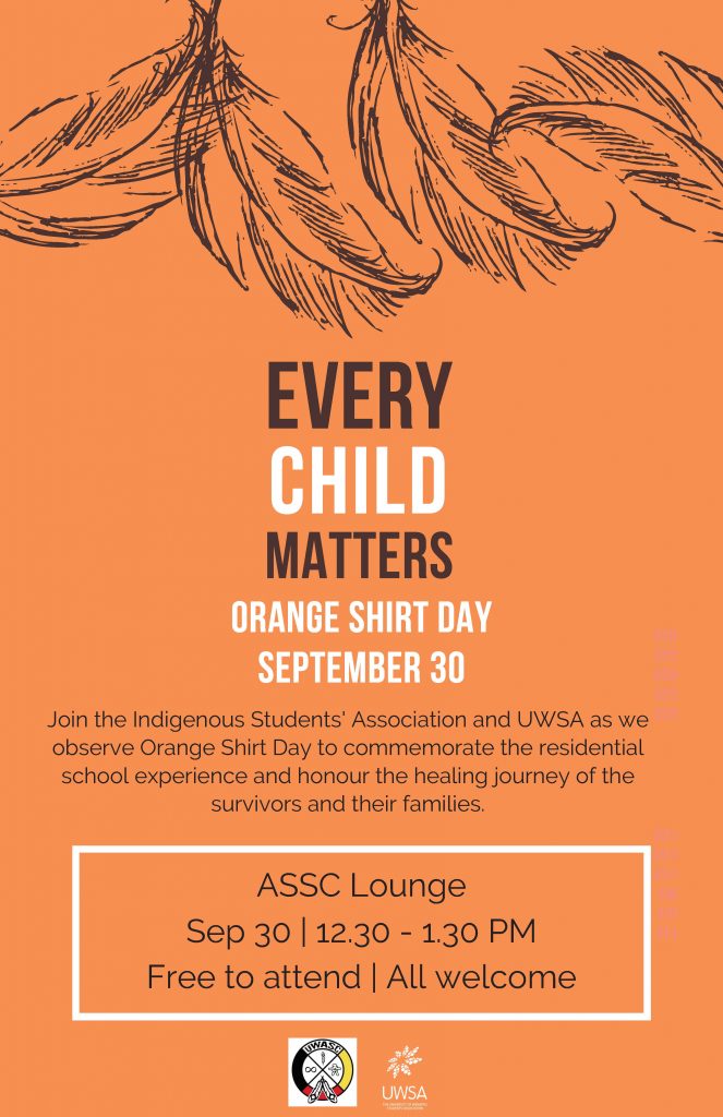 Every Child Matters. September 30 Is Orange Shirt Day.