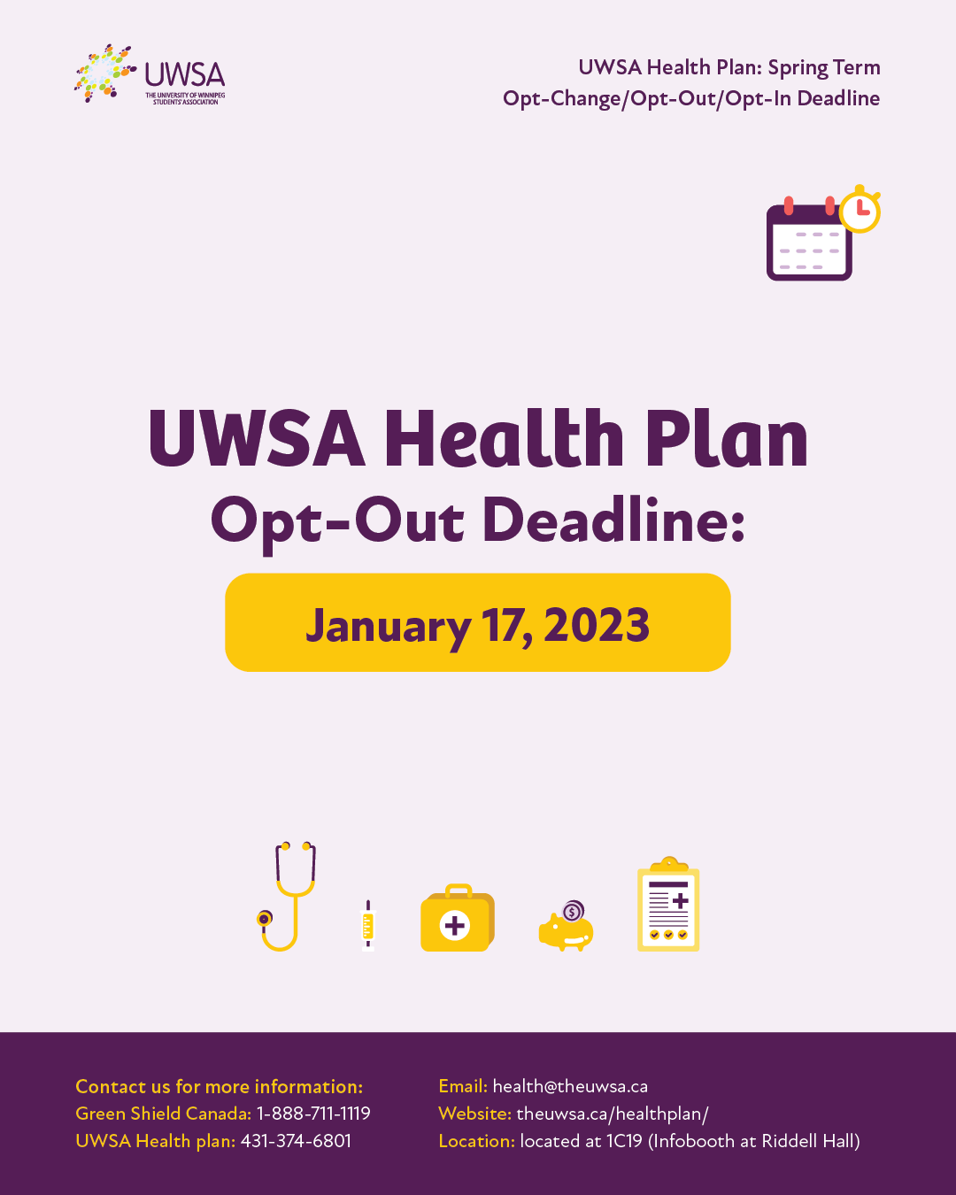 Health Plan Winter Opt-Out Deadline
